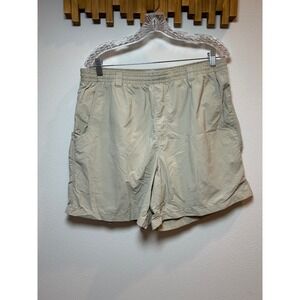 Columbia PFG Omni Shade Tan Cargo Fishing Shorts Women's Size L